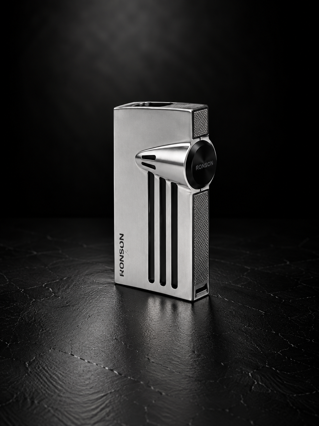 Orion Twin Pinpoint Lighter with Punch - Chrome & Black