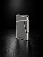 Apollo - Lotus Dual Flame Lighter with Punch - Metallic Gray & Polished Chrome