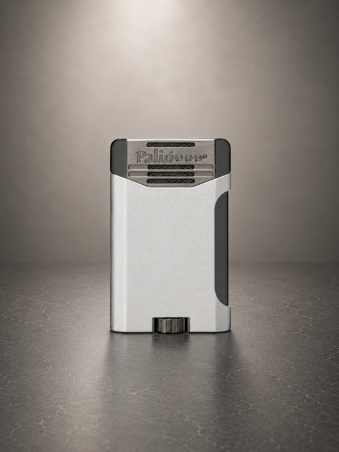 Palió Antares side squeeze lighter, silver