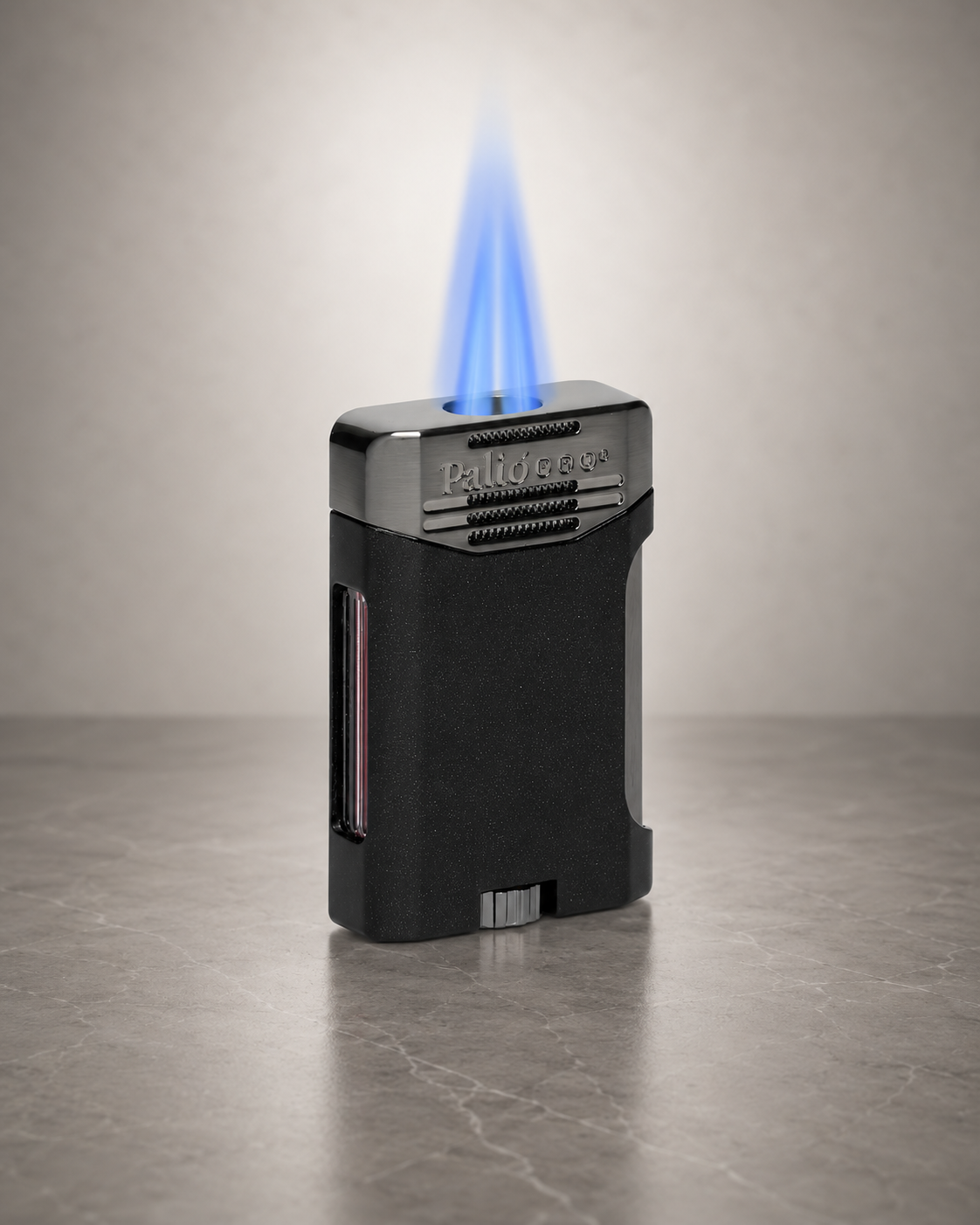 Palió Antares side squeeze lighter, black