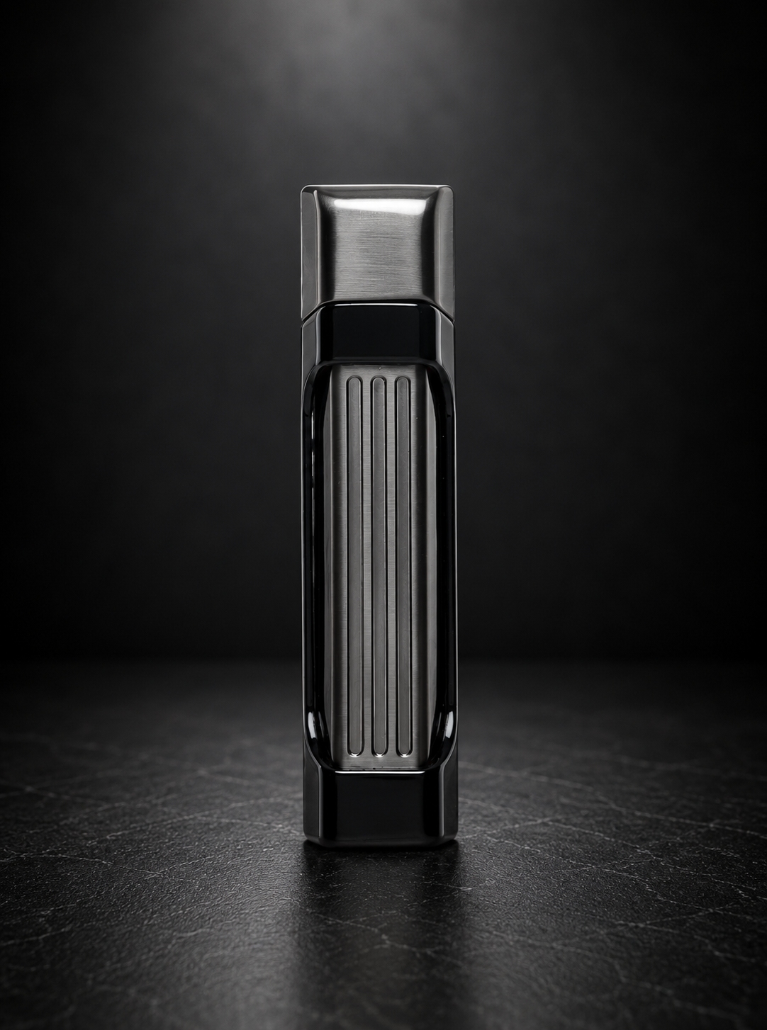 Palió Antares side squeeze lighter, black