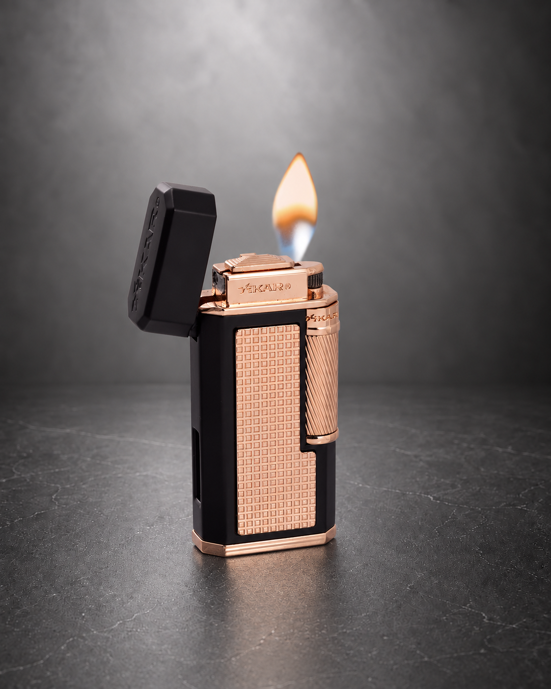 Ardore Double Lighter, Black and Rose