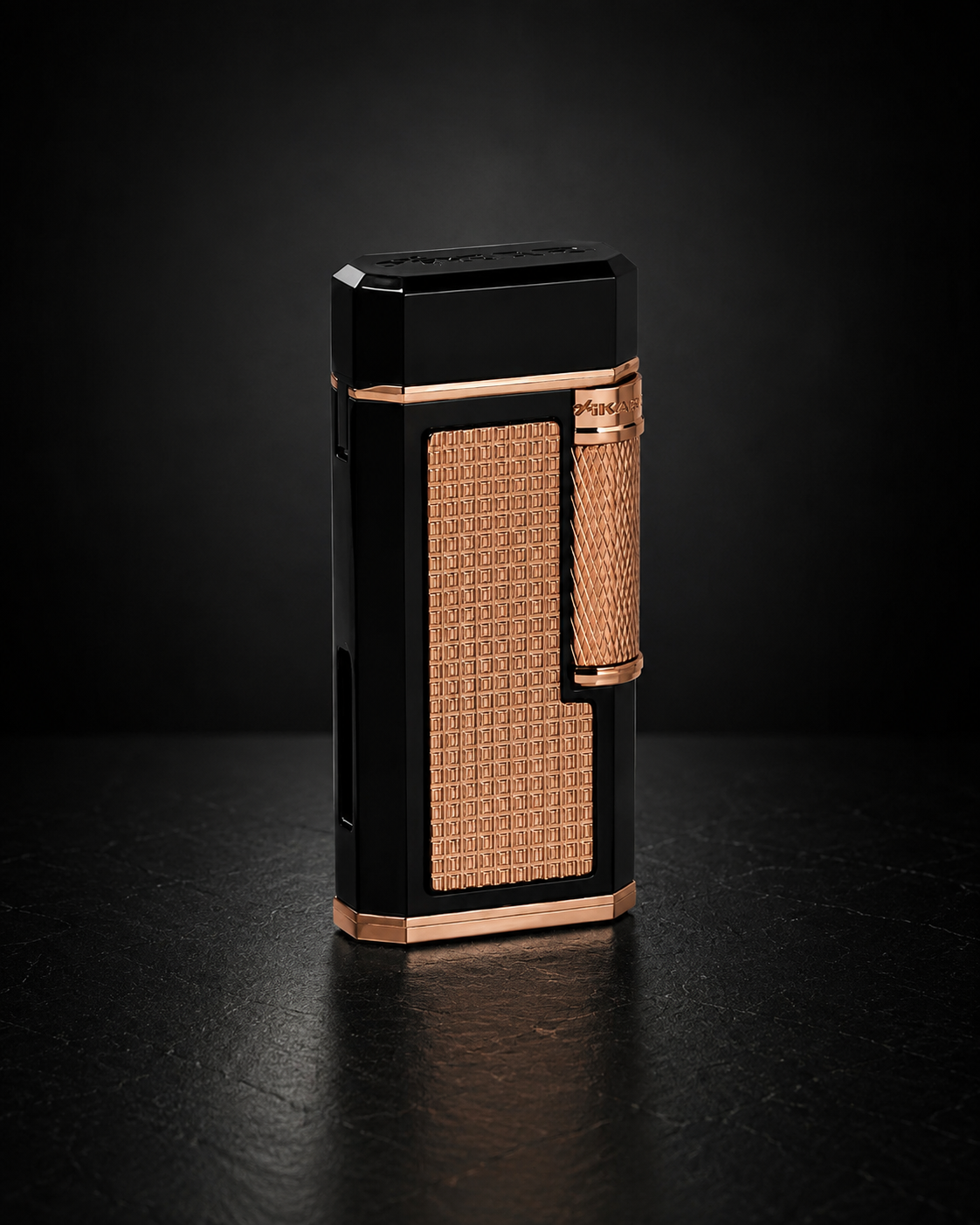 Ardore Double Lighter, Black and Rose