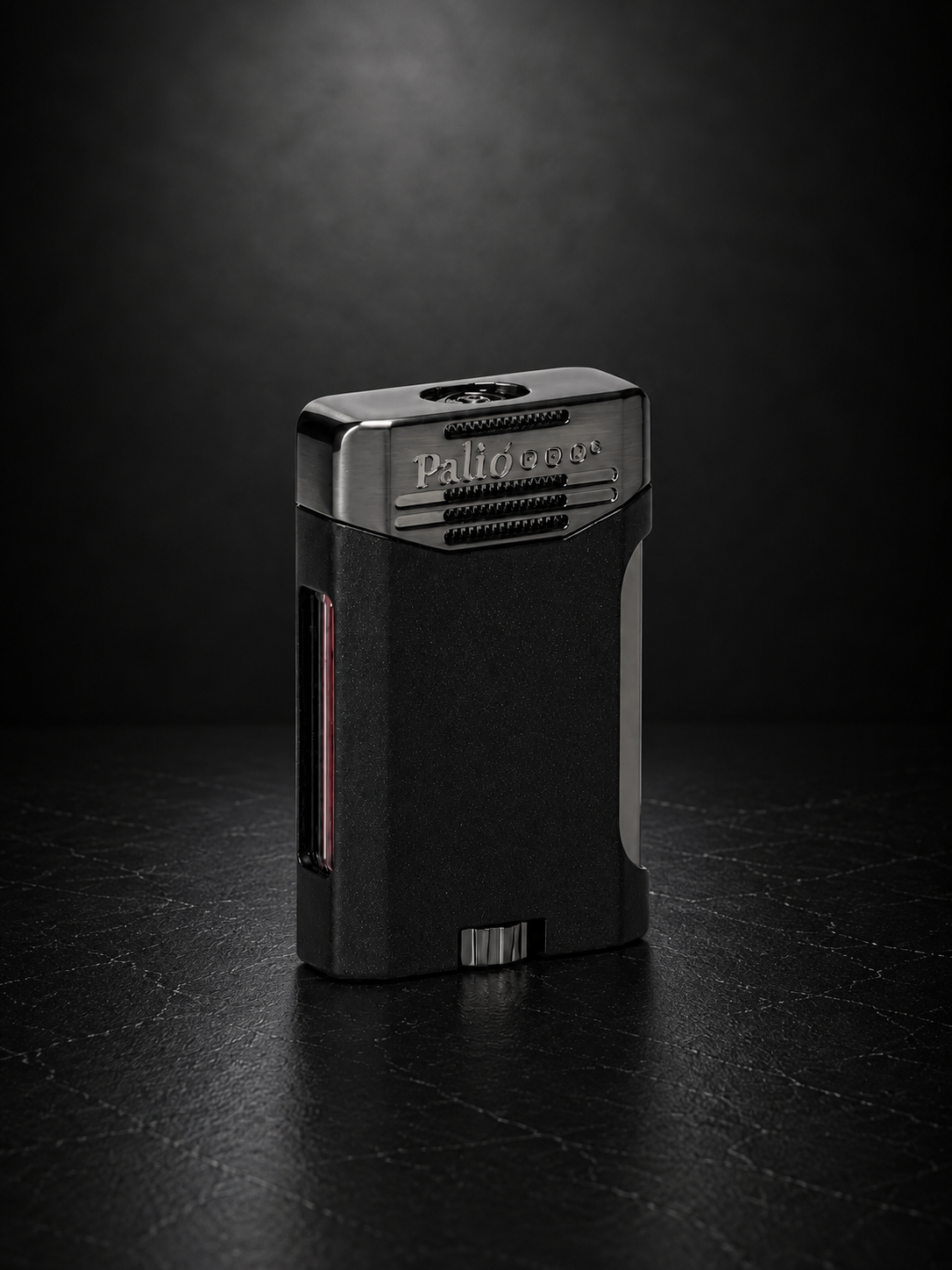 Palió Antares side squeeze lighter, black