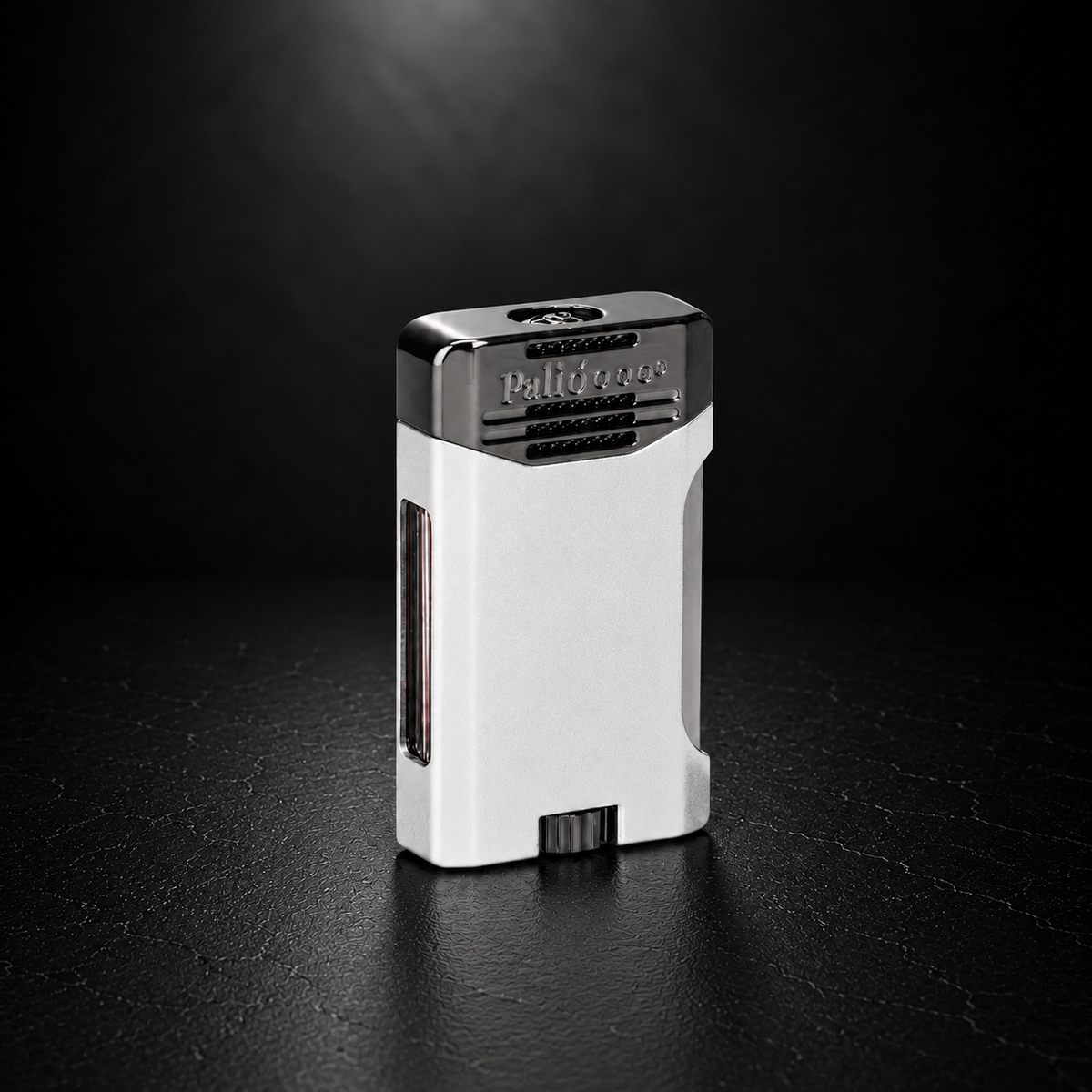 Palió Antares side squeeze lighter, silver