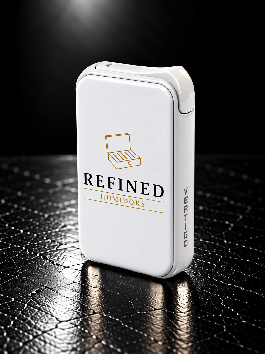 Vertigo Serenity torch lighter with cigar punch in black, alternate view