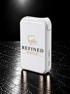 Vertigo Serenity torch lighter with cigar punch in white, alternate view